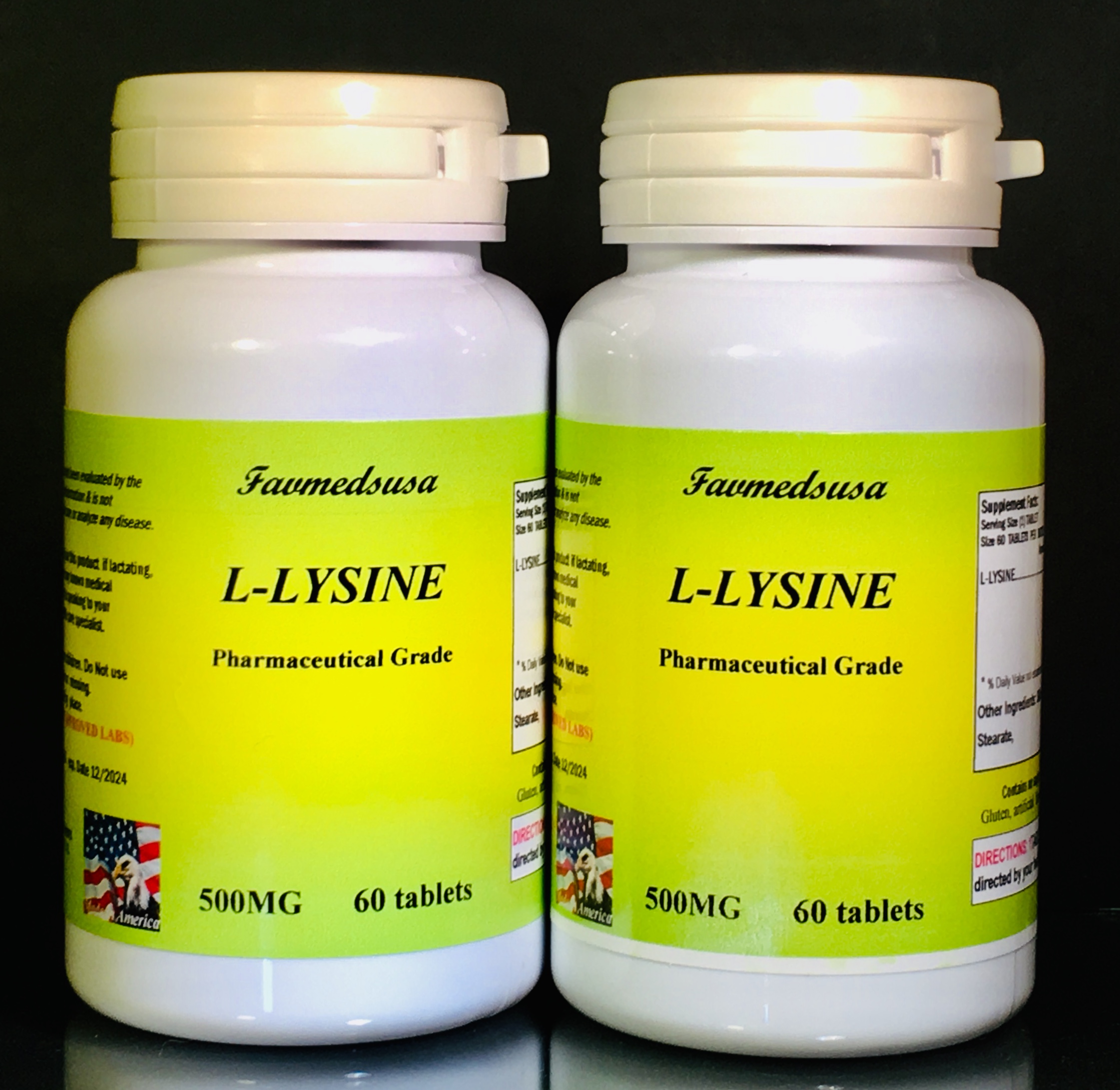 L-Lysine 500mg - 120 (2x60) Tablets